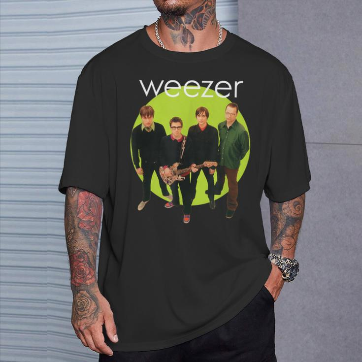 Weezer Green Album Circle T-Shirt Gifts for Him