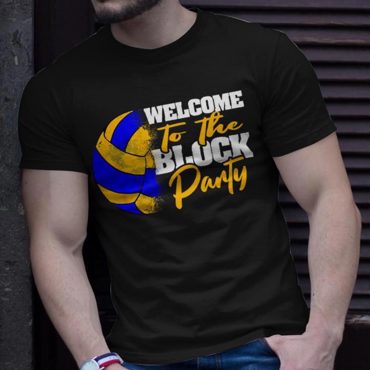 Welcome To The Block Party Volleyball T-Shirt Gifts for Him