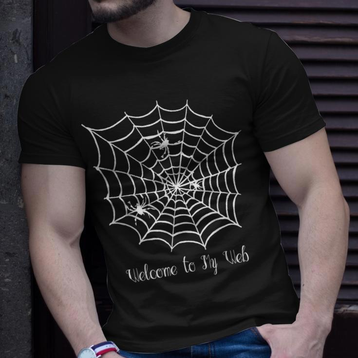 Welcome To My Web Spider Web T-Shirt Gifts for Him