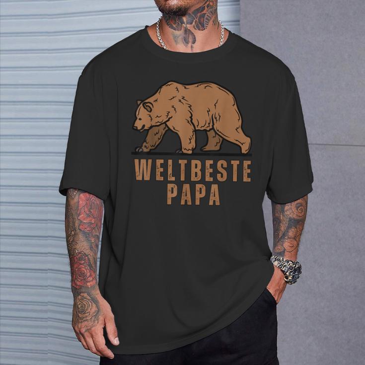 Weltbeste Papa 2024Atertag Bear Geschenkideen T-Shirt Geschenke für Ihn