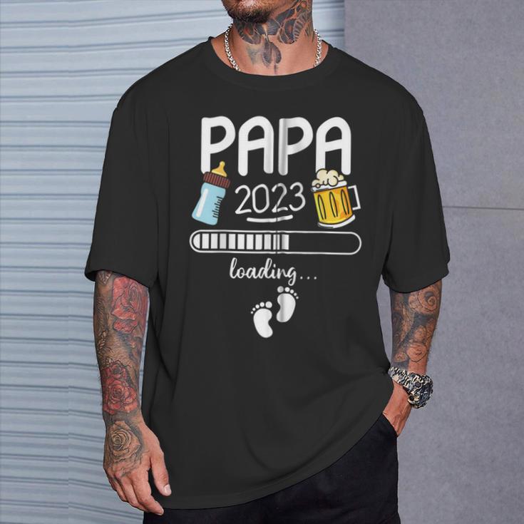 Werdende Papa Geschenk Für Werdendeater Papa 2023 Loading Kapuzenjacke T-Shirt Geschenke für Ihn