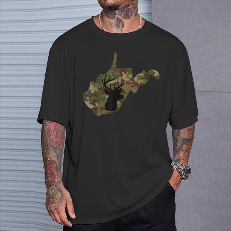 West Virginia Deer Hunter Camo Camouflage T-Shirt Gifts for Him