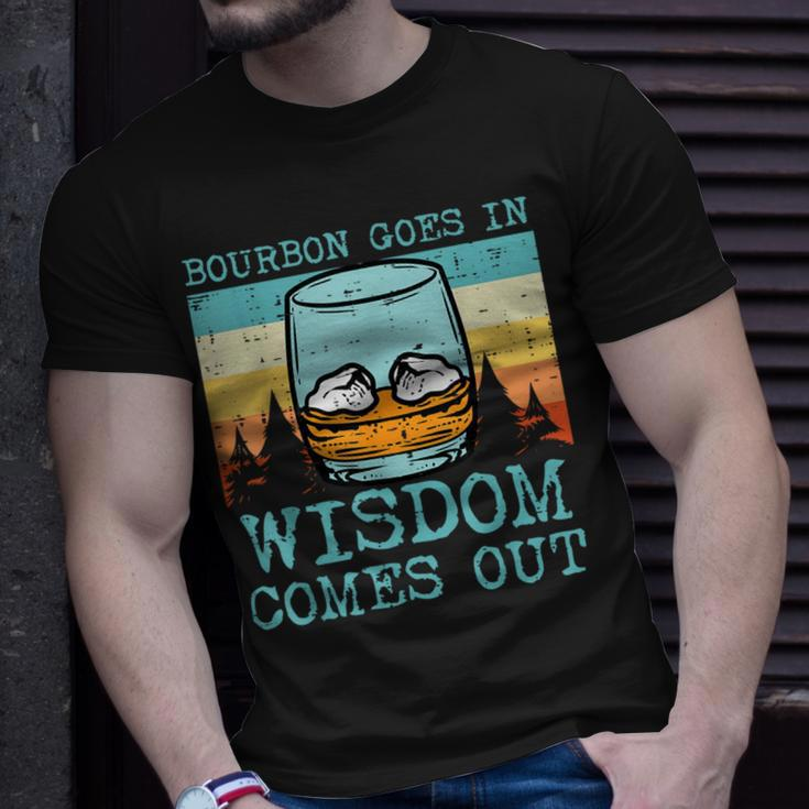 Whiskey Goes In Wisdom Comes Out Fathers Day Dad T-Shirt Gifts for Him