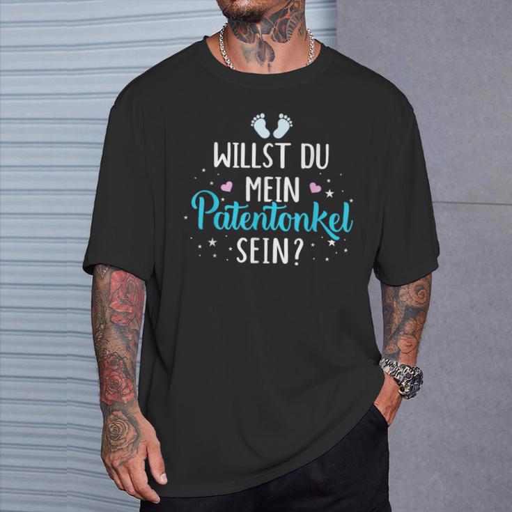 Willst Du Mein Godfather Sein T-Shirt Geschenke für Ihn