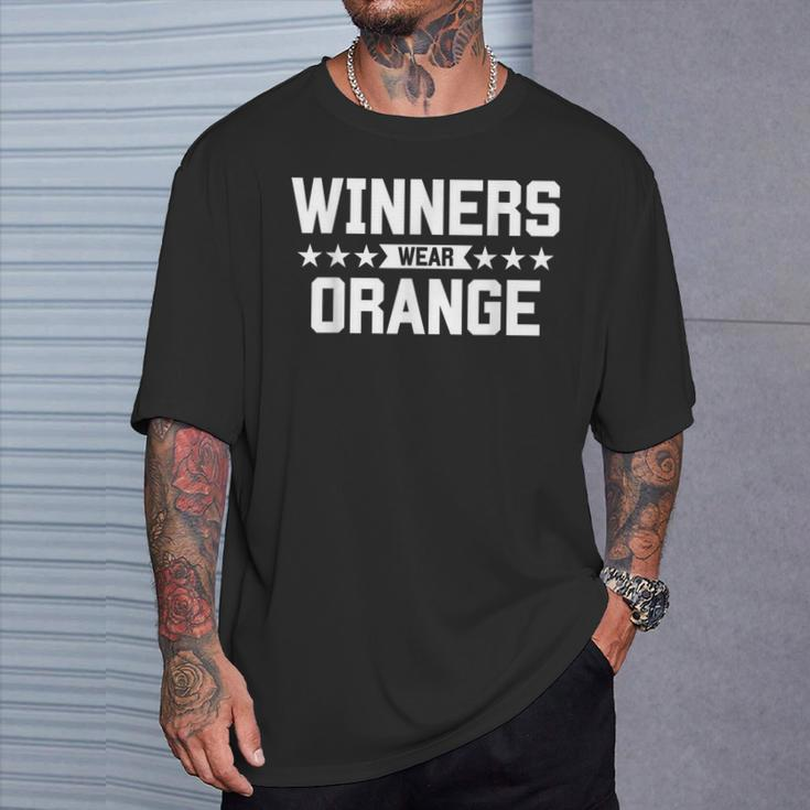 Winners Wear Orange Summer Camp Game Team Winners Retro T-Shirt Gifts for Him