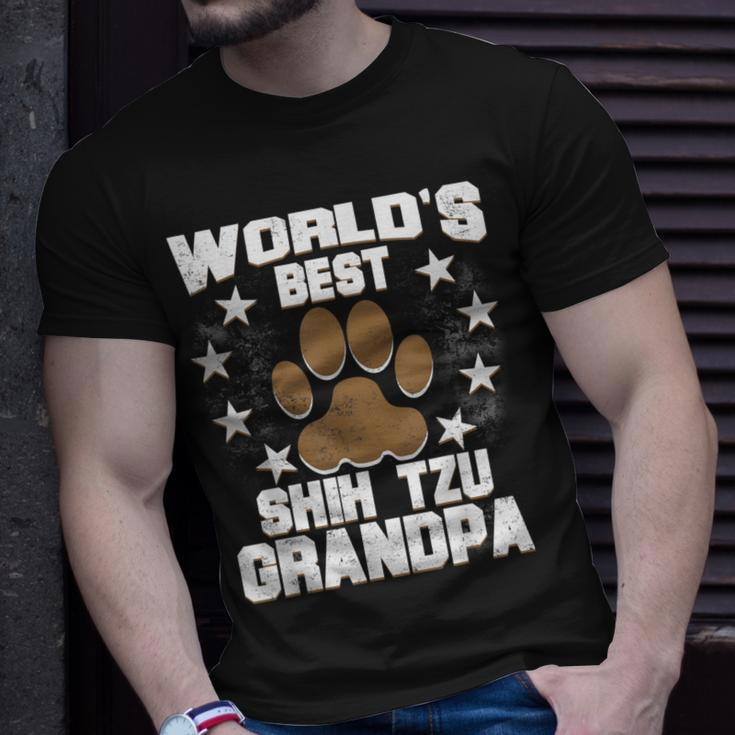 World's Best Shih Tzu Grandpa Dog Owner T-Shirt Gifts for Him