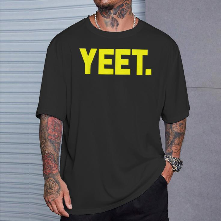 Yeet Meme Retro Bright Yellow Millennial Meme T-Shirt Gifts for Him