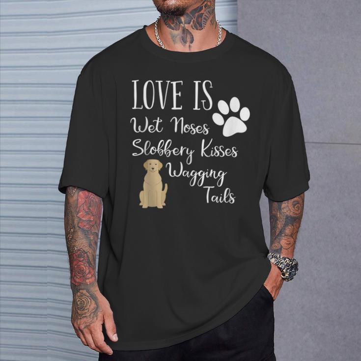 Yellow Labrador Retriever Dog Love Lab Drawing Saying T-Shirt Gifts for Him