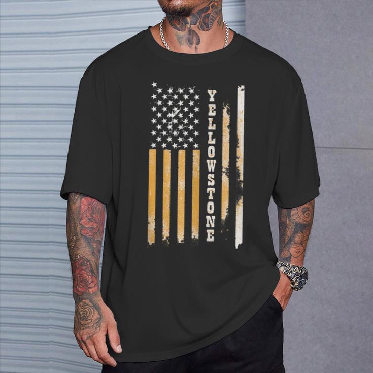 Yellowstone Flag T-Shirt Gifts for Him