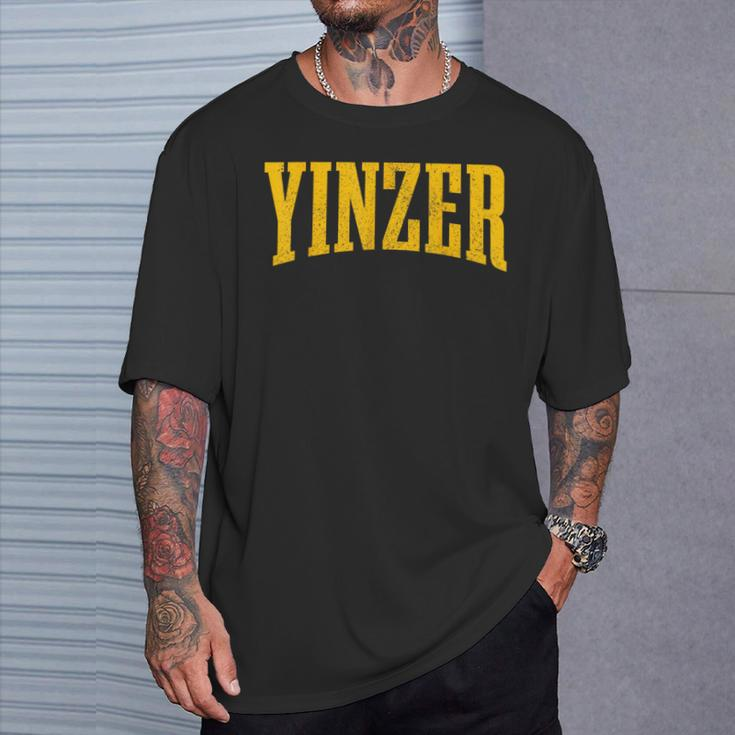 Yinzer Code Pittsburgh Pennsylvania Pa Pride Yellow Yinz T-Shirt Gifts for Him
