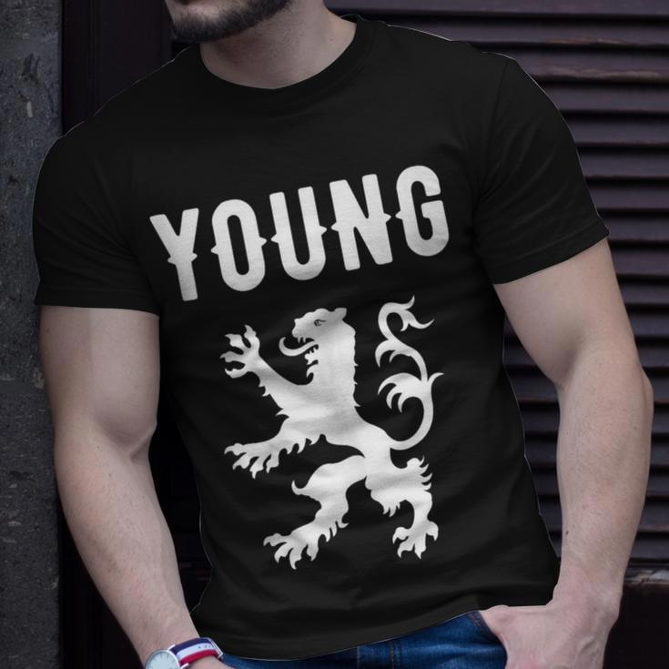 Young Clan Scottish Family Name Scotland Heraldry T-Shirt Gifts for Him