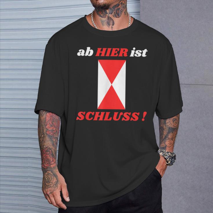 Zg2 Ab Hier Ist Schluss T-Shirt Geschenke für Ihn