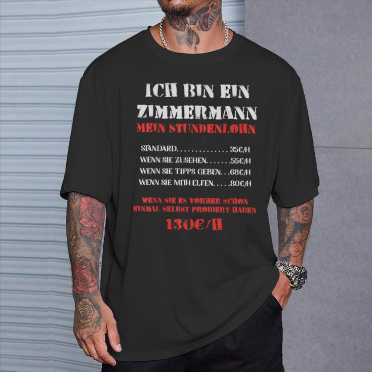 Zimmermann Stundeloohn Happy Hours T-Shirt Geschenke für Ihn