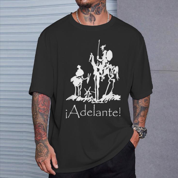 ¡Adelante Don Quijote Sancho Panza S T-Shirt Geschenke für Ihn