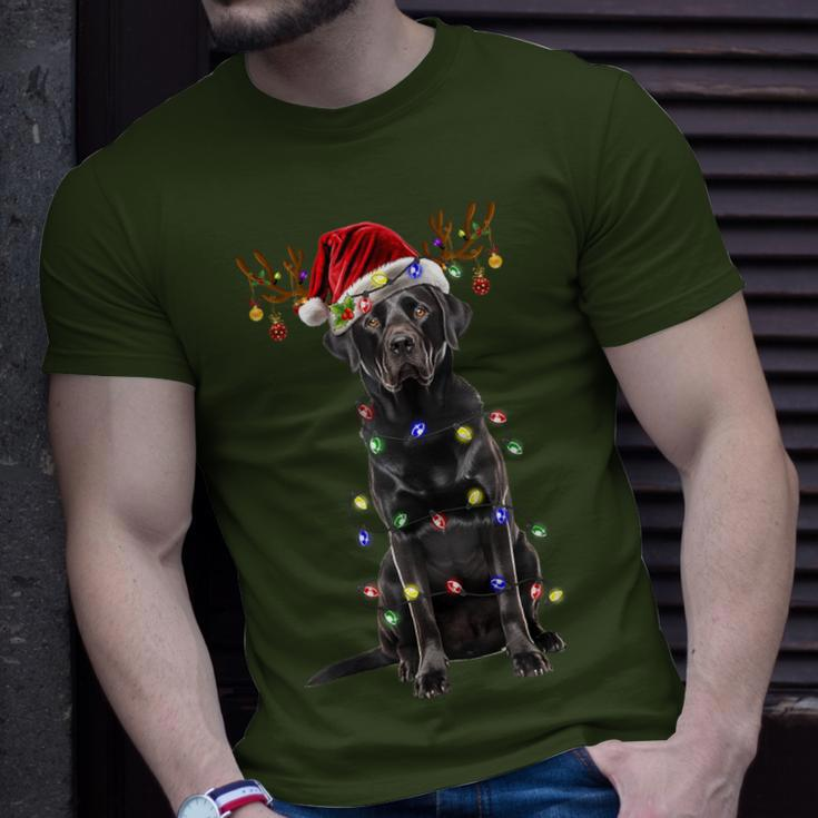 Black Lab Labrador Christmas Tree Reindeer Pajama Dog Xmas T-Shirt Gifts for Him