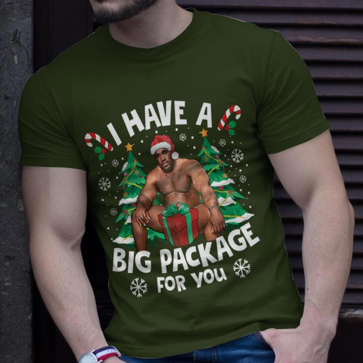 Christmas I Have A Big Package For You Naughty Big Black Guy T-Shirt Gifts for Him