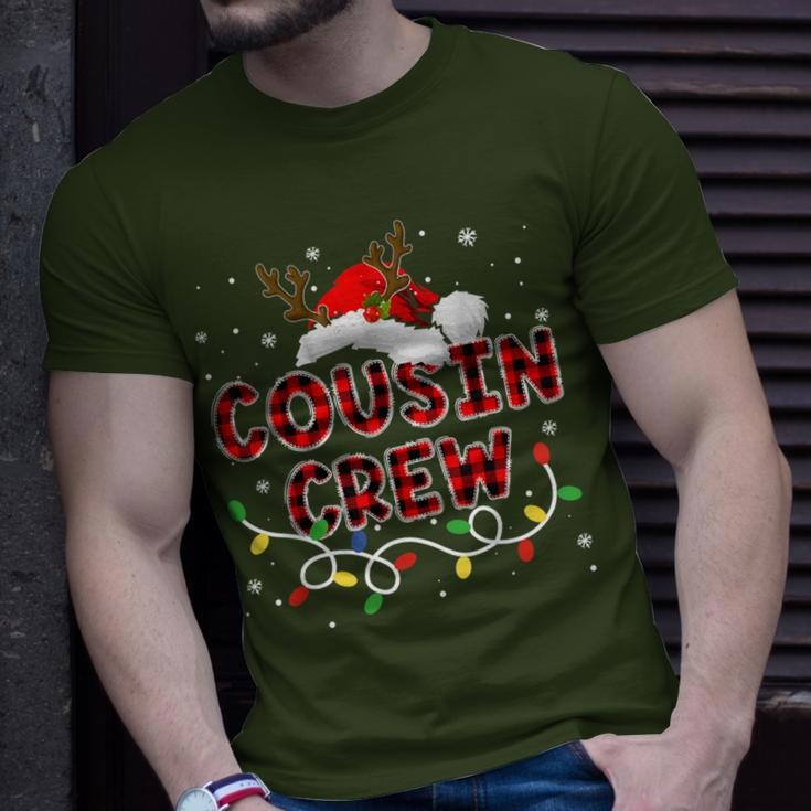 Christmas Cousin Crew Buffalo Plaid Family Xmas Pajamas Pjs T-Shirt Gifts for Him