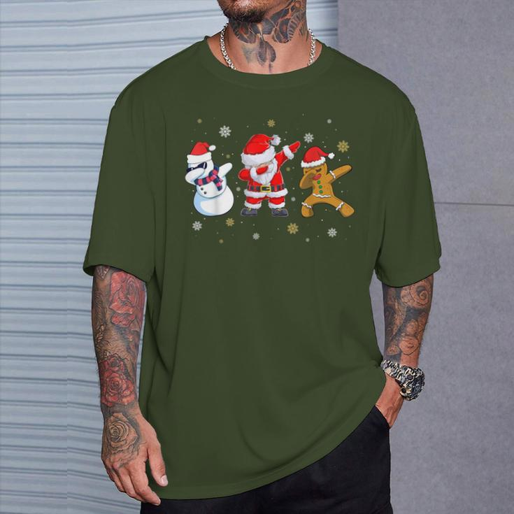 Christmas Dabbing Santa Claus Children Men T-Shirt Geschenke für Ihn
