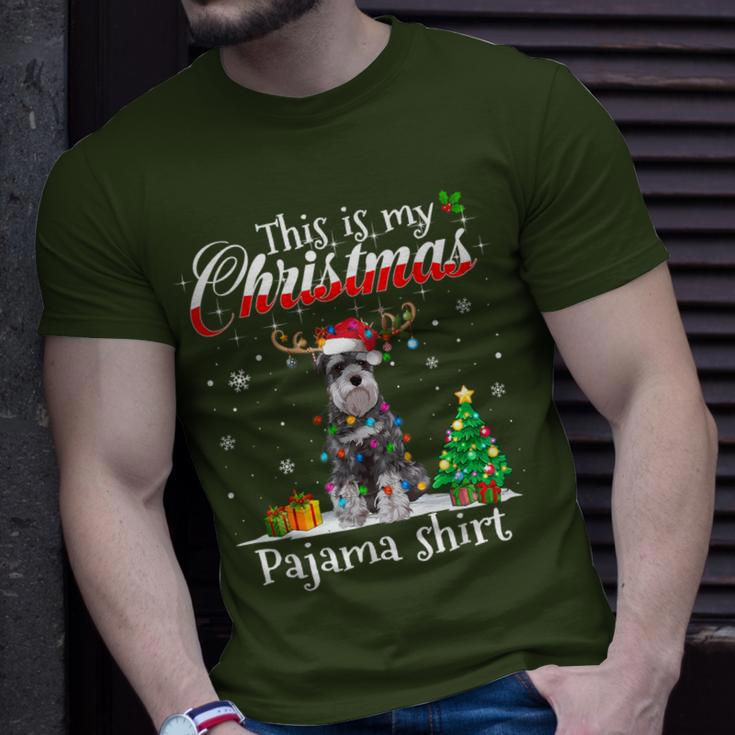 This Is My Christmas Pajama Schnauzer Lover Dog T-Shirt Gifts for Him