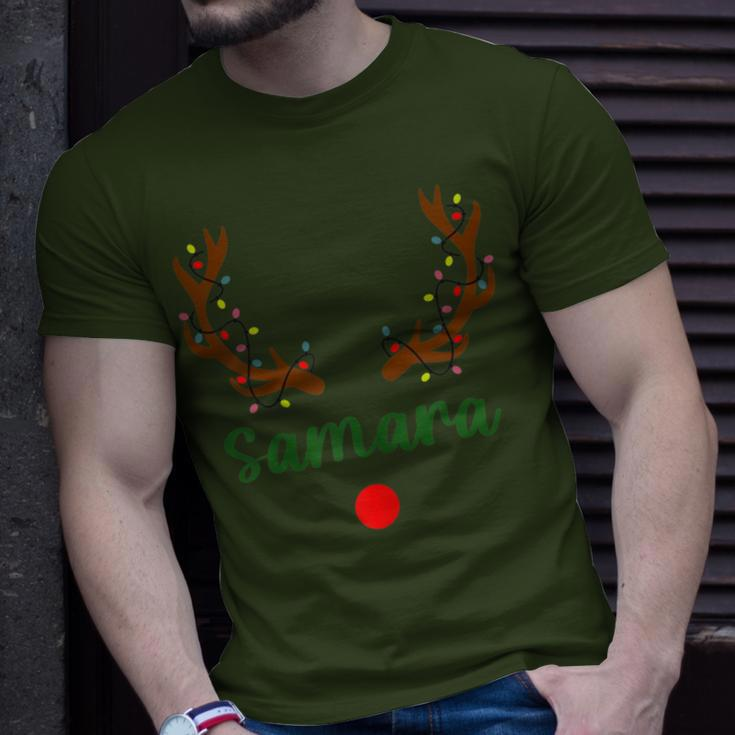 Custom Name Christmas Matching Family Pajama Samara T-Shirt Gifts for Him