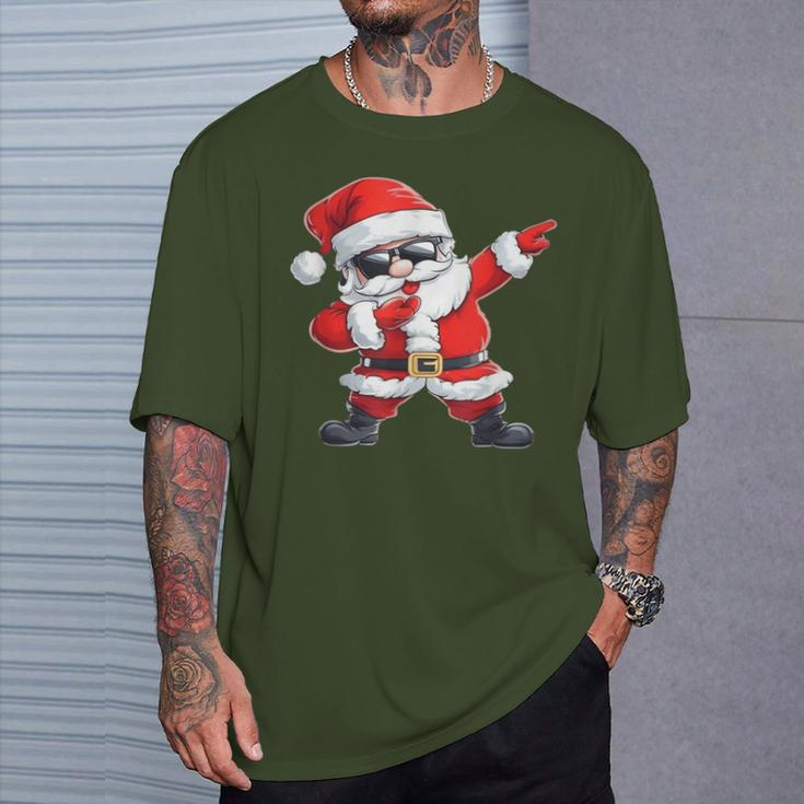 Dabbing Santa Claus With Christmas Hat Santa Claus T-Shirt Geschenke für Ihn