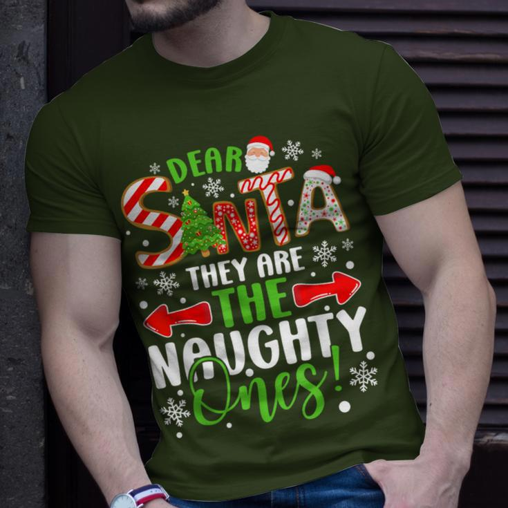 Dear Santa They Are The Naughty Ones Christmas T-Shirt Gifts for Him