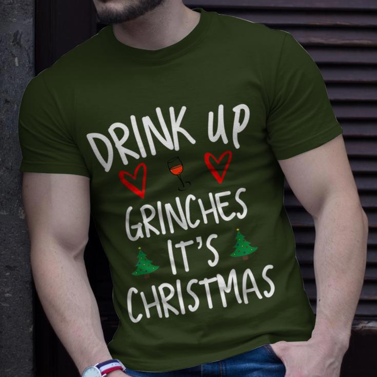 Drink Up Grintches It's Christmas Christmas T-Shirt Gifts for Him