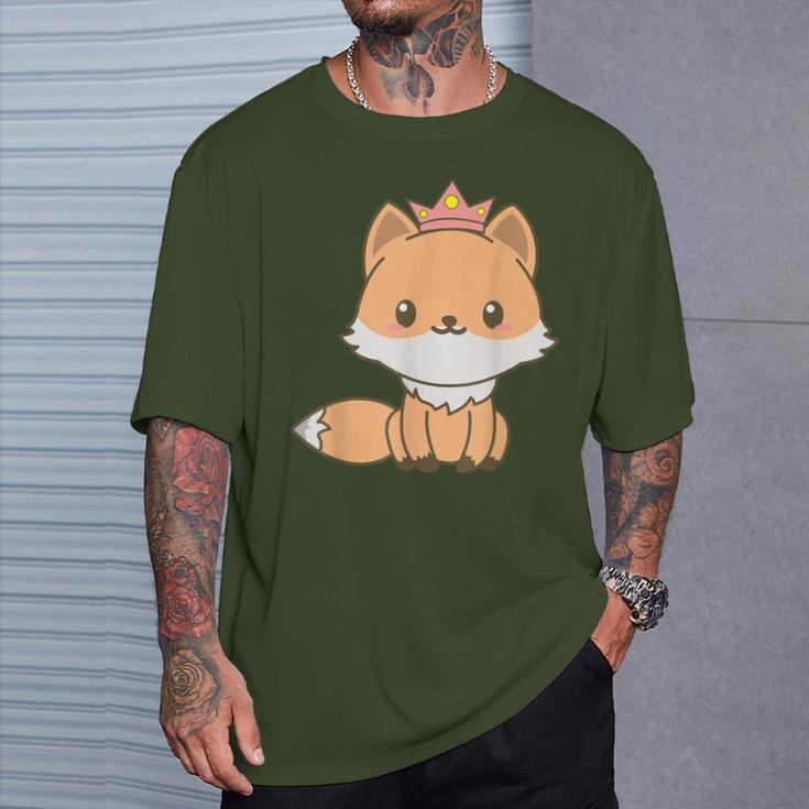 Fox Prince Cute Animal Christmas T-Shirt Gifts for Him