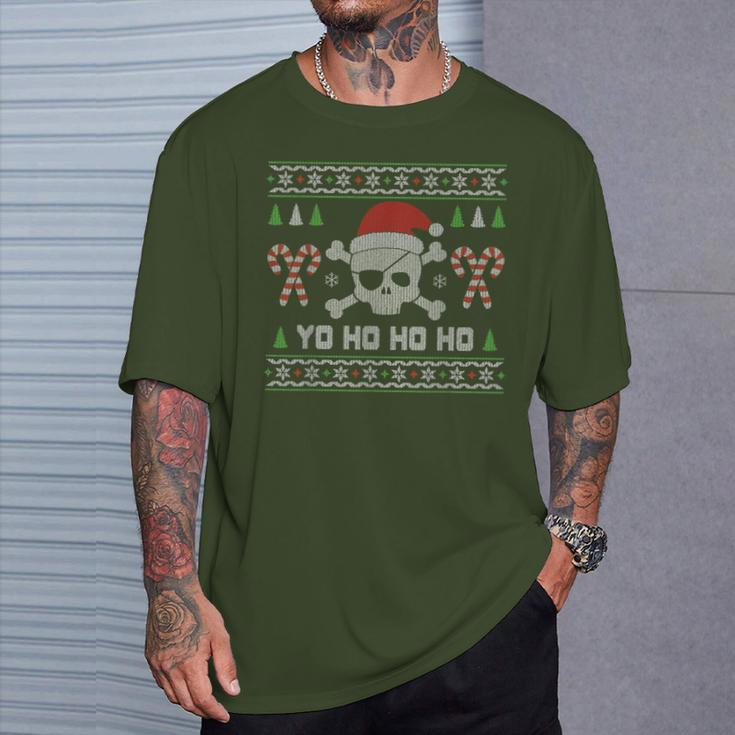 Santa Pirate Classic Tacky Christmas T-Shirt Gifts for Him