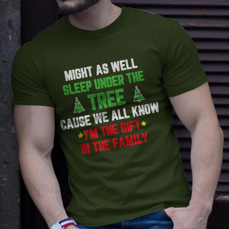 Sleep Under Tree I'm The In The Family Christmas T-Shirt Gifts for Him