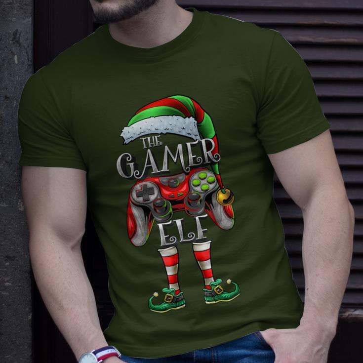 The Gamer Elf Matching Family Christmas Gamer Elf T-Shirt Gifts for Him