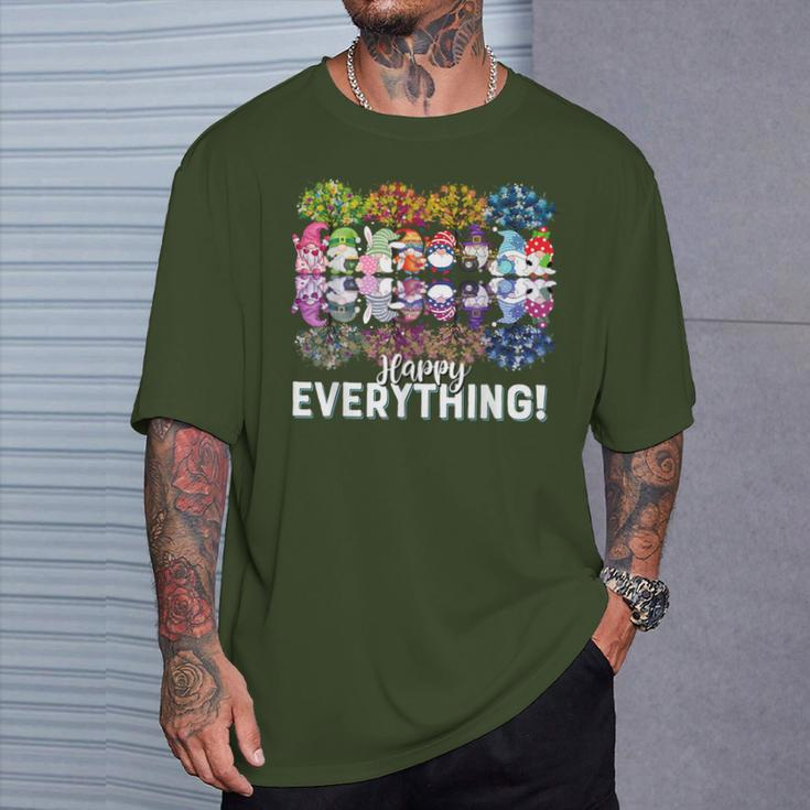 Happy Everything Gnomies Gnomes Holidays Christmas Xmas T-Shirt Gifts for Him