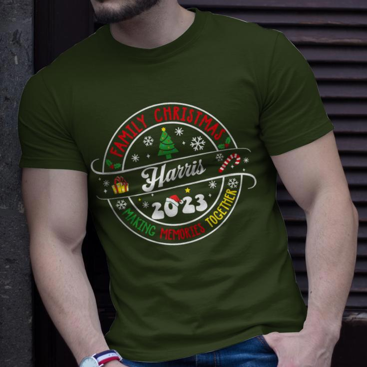 Harris Family Name Christmas Matching Surname Xmas 2023 T-Shirt Gifts for Him