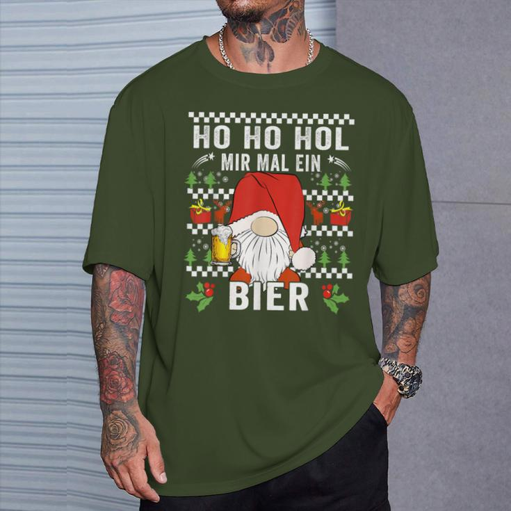 Ho Ho Hol Mir Mal Ein Bier Christmas Slogan T-Shirt Geschenke für Ihn