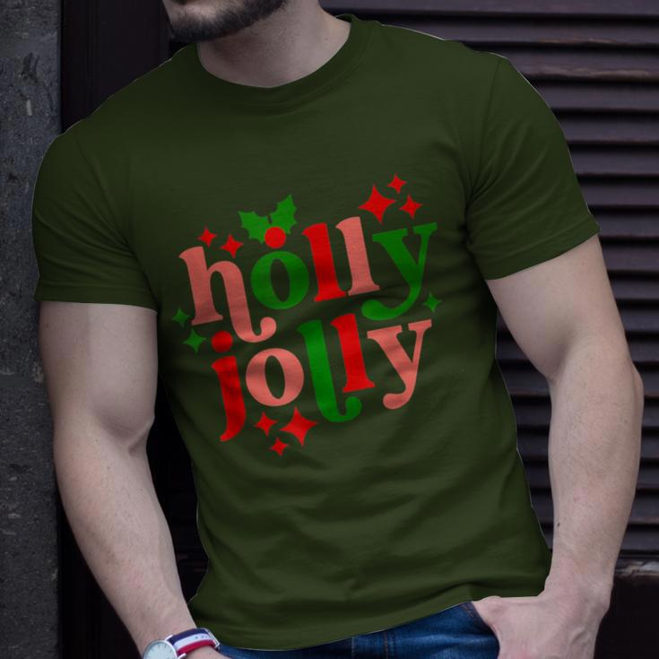 Have A Holly-Jolly Colorful Christmas Mistletoe Xmas Holiday T-Shirt Gifts for Him