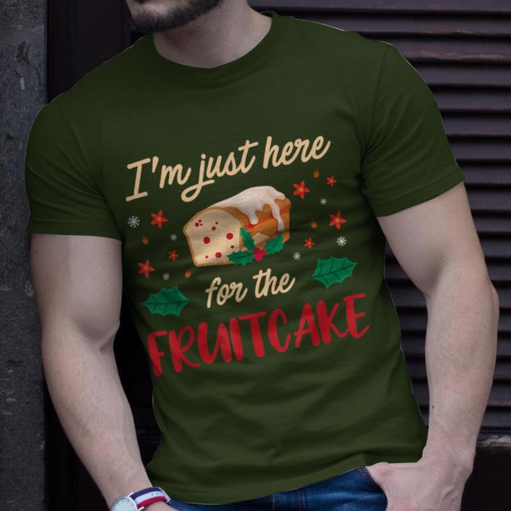 I'm Just Here For The Fruitcake Matters Christmas Cake T-Shirt Gifts for Him