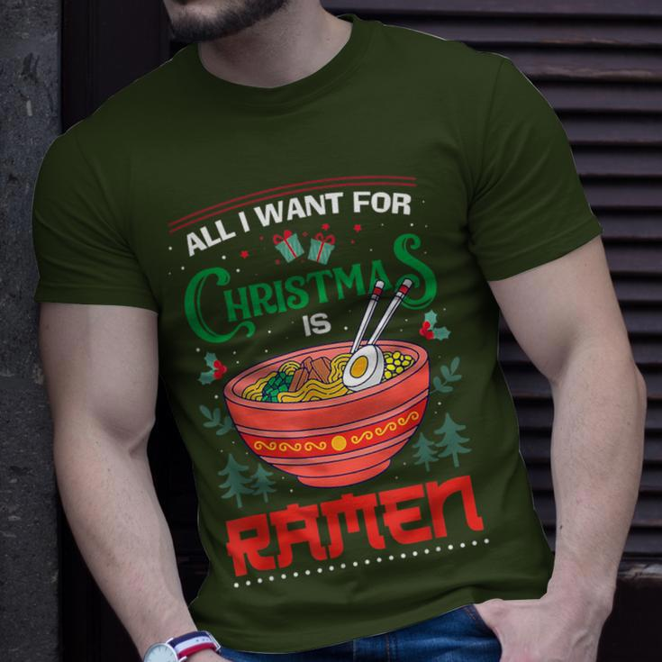 Japan Ramen Ugly Christmas Anime Christmas T-Shirt Gifts for Him