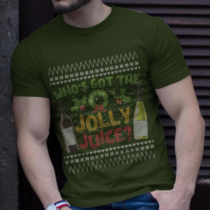 Jolly Juice Christmas Ugly Drinking T-Shirt Gifts for Him