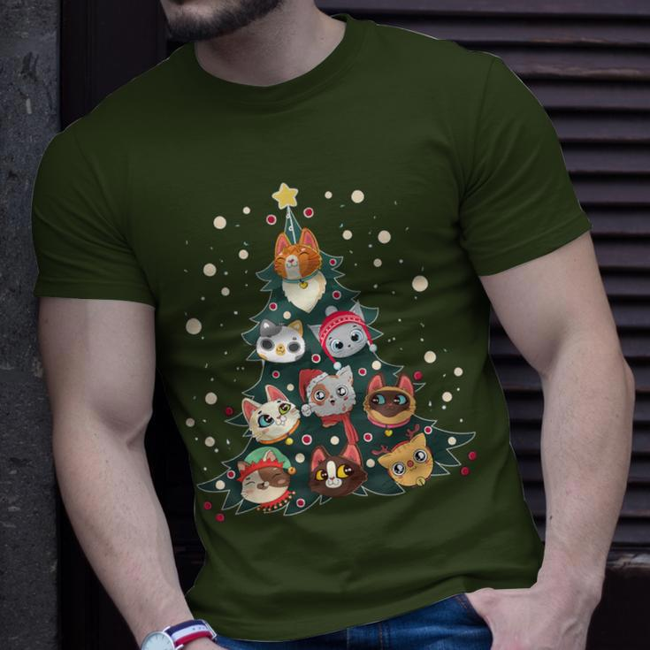 Merry Catmas Christmas Tree Cats Xmas Meow Christmas T-Shirt Gifts for Him