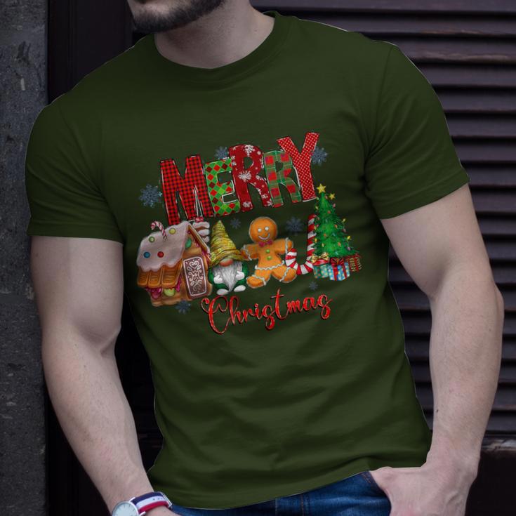 Merry Christmas Candy House Lemon Gnome Gingerbread Pajamas T-Shirt Gifts for Him