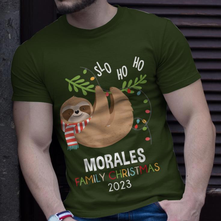 Morales Family Name Morales Family Christmas T-Shirt Gifts for Him