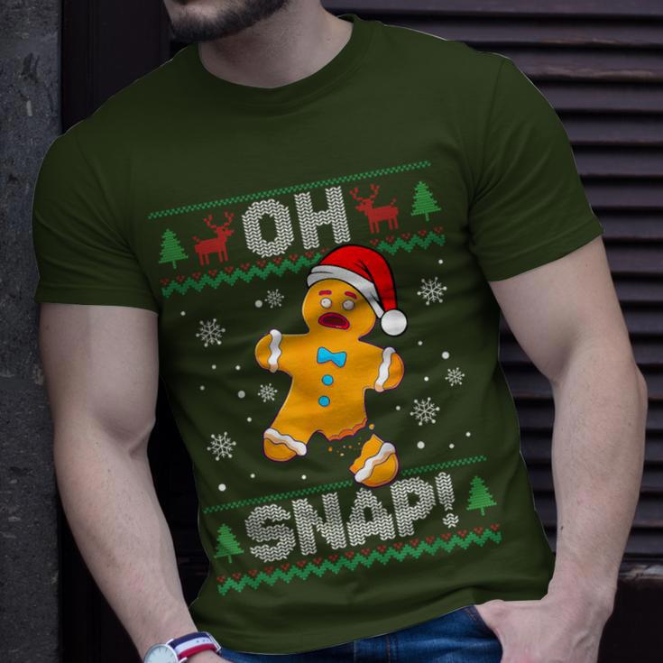 Oh Snap Gingerbread Man Christmas Cookie Baking Xmas T-Shirt Gifts for Him