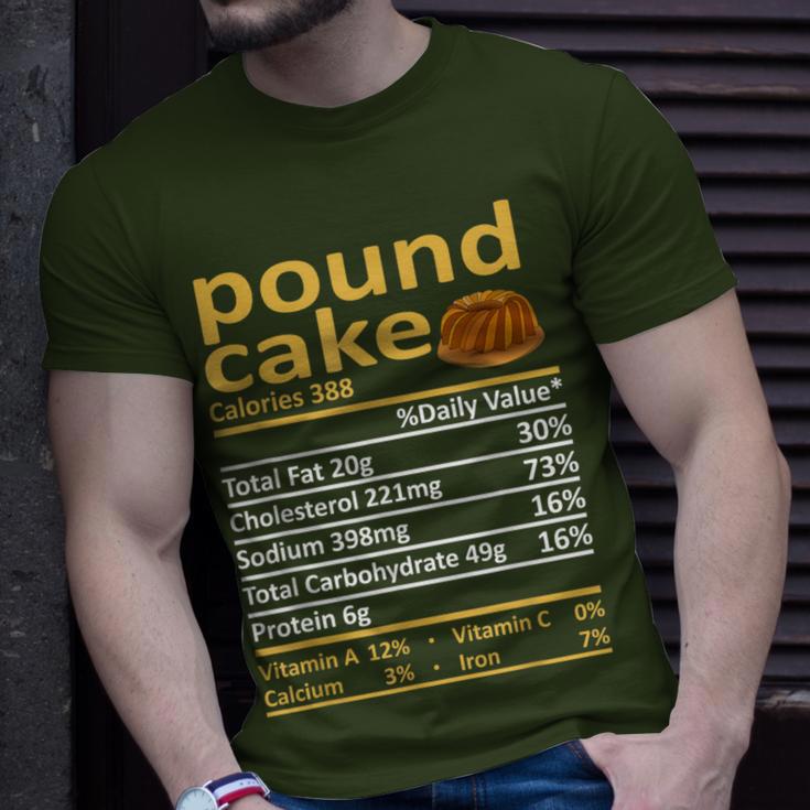 Pound Cake Nutrition Food Thanksgiving Costume Christmas T-Shirt Gifts for Him