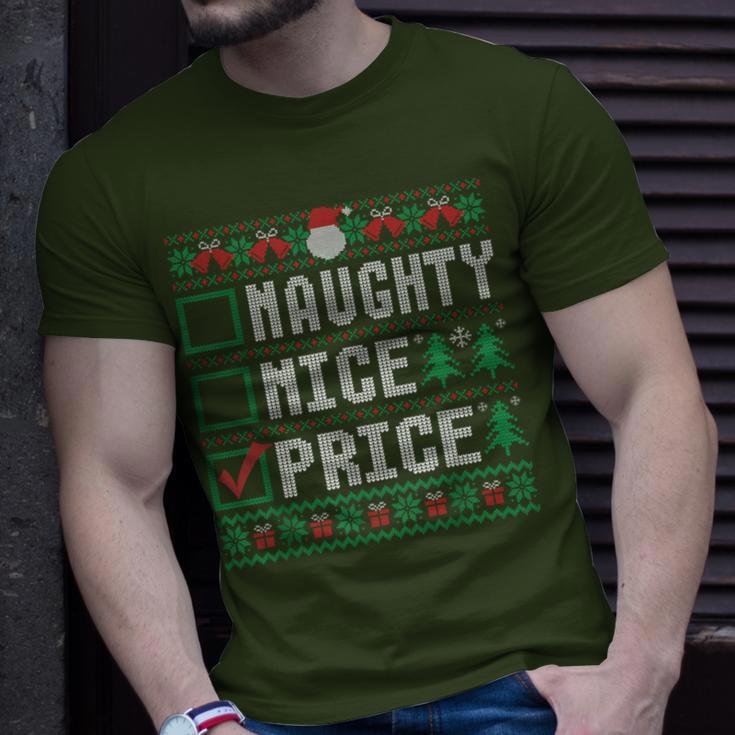 Price Family Name Xmas Naughty Nice Price Christmas List T-Shirt Gifts for Him