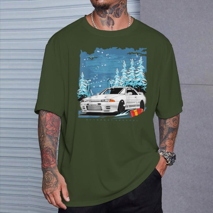 R33 Skyline Jdm Car WinterChristmas Theme T-Shirt Gifts for Him