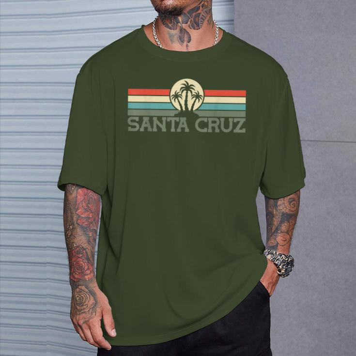 Santa Cruz Ca California Retro 70S 80S Surfer S T-Shirt Geschenke für Ihn