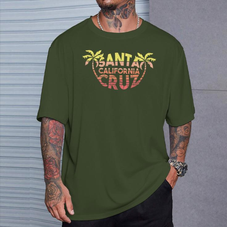 Santa Cruz Ca California Surfer 70S 80S Retro T-Shirt Geschenke für Ihn