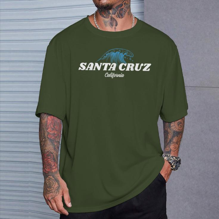 Santa Cruz California Vintage Retro 80S Surfer T-Shirt Geschenke für Ihn