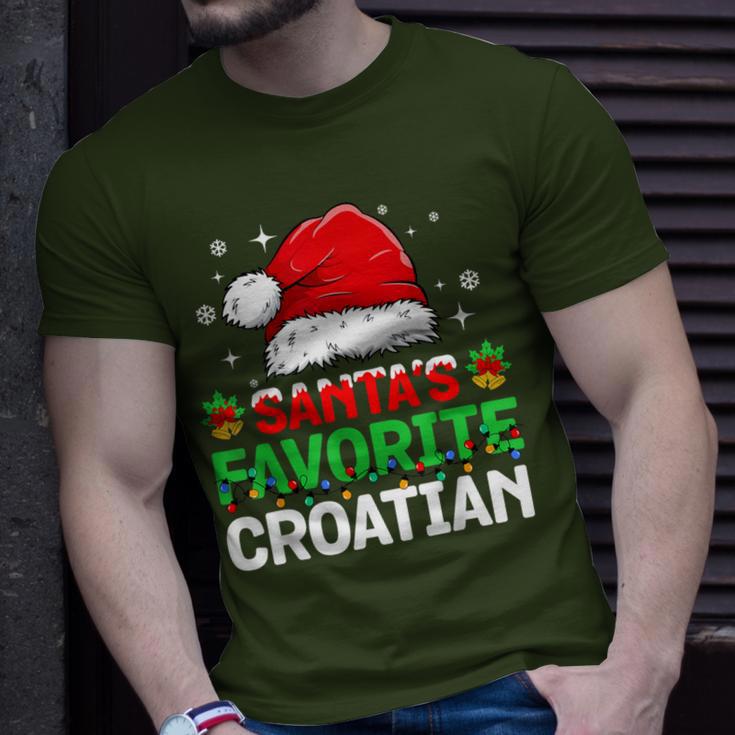 Santa's Favorite Croatian Christmas Family Matching T-Shirt Gifts for Him