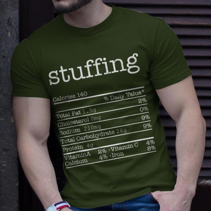 Stuffing Nutrition Facts Thanksgiving Christmas Food T-Shirt Gifts for Him